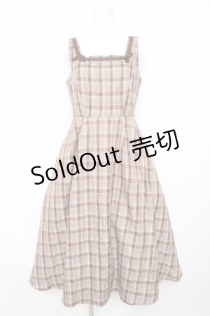 画像: m petit by misako / スクエアネックジャンパースカート M 中茶 Y-26-02-17-159-LO-OP-SZ-ZY