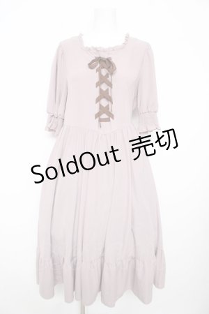 画像: m petit by misako / AMレースアップワンピース L 中桃 Y-26-02-17-162-LO-OP-SZ-ZY