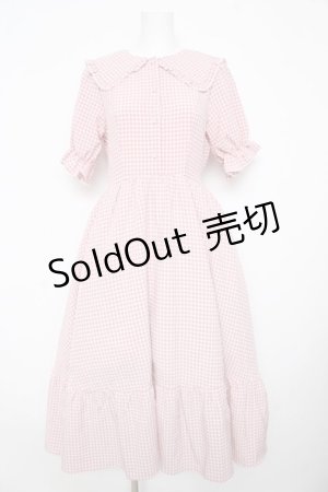 画像: m petit by misako / ギンガムチェックワンピース M 中赤 Y-26-02-17-164-LO-OP-SZ-ZY