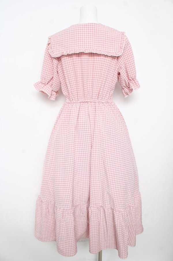 画像2: m petit by misako / ギンガムチェックワンピース M 中赤 Y-26-02-17-164-LO-OP-SZ-ZY (2)