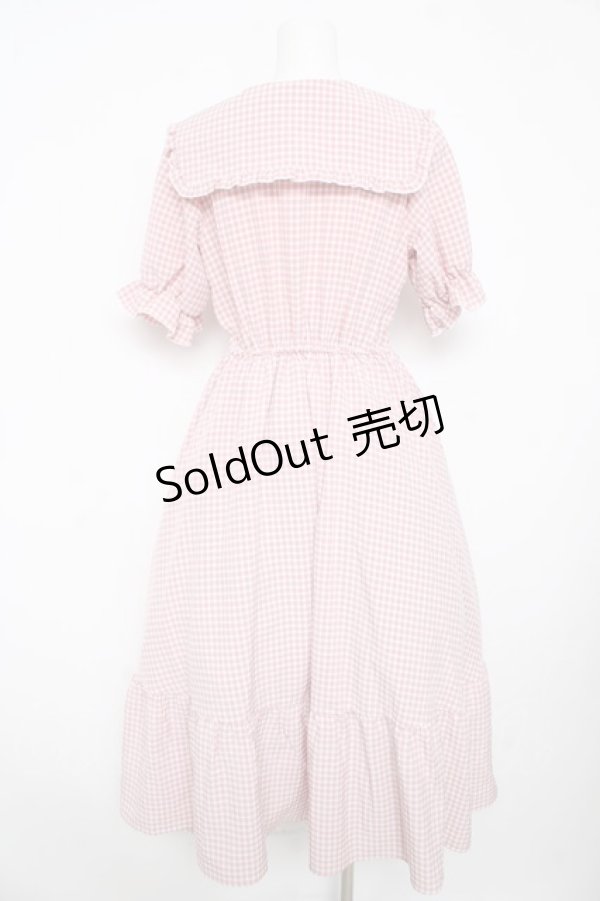 画像2: m petit by misako / ギンガムチェックワンピース M 中赤 Y-26-02-17-164-LO-OP-SZ-ZY (2)