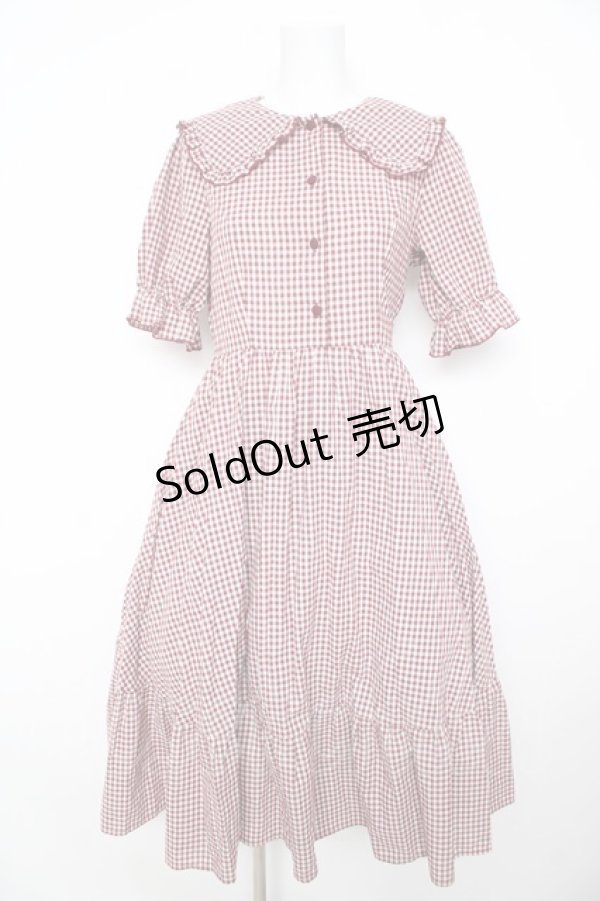 画像1: m petit by misako / AM*ギンガムCHKワンピース M 中赤 Y-26-02-17-165-LO-OP-SZ-ZY (1)