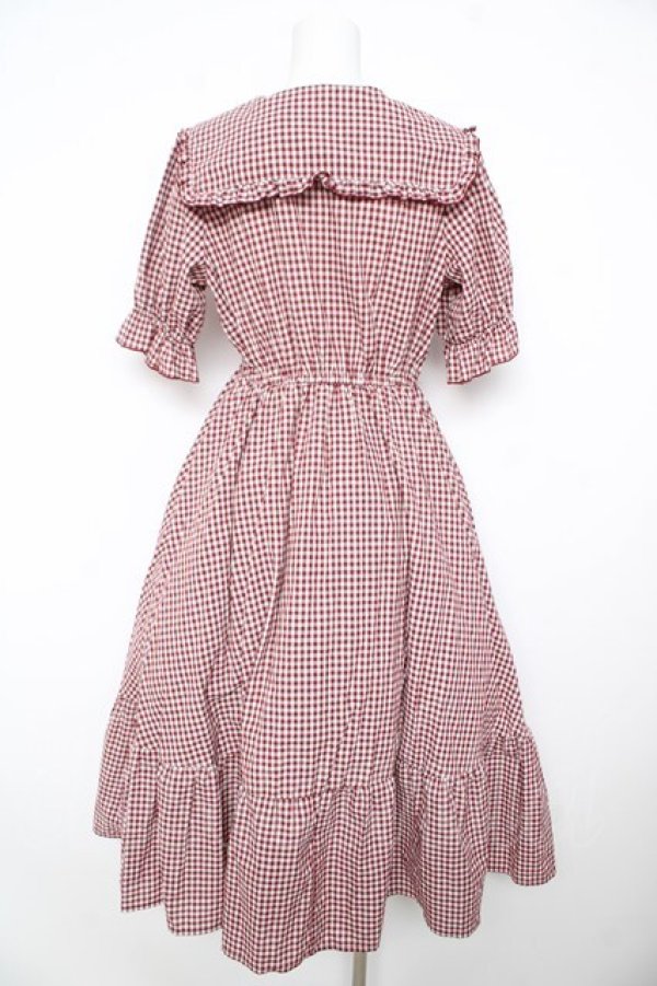 画像2: m petit by misako / AM*ギンガムCHKワンピース M 中赤 Y-26-02-17-165-LO-OP-SZ-ZY (2)