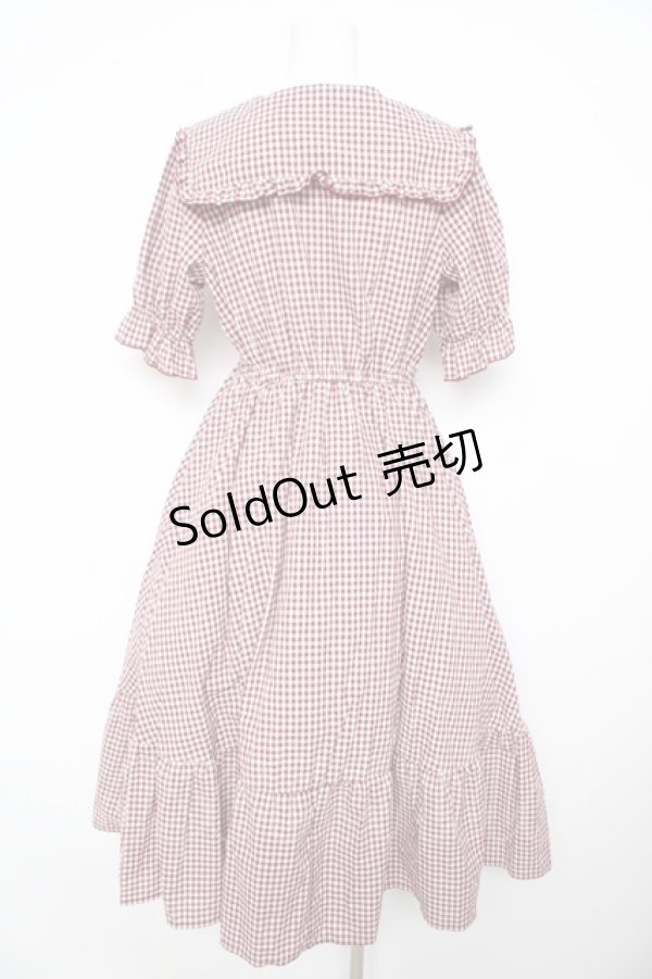 画像2: m petit by misako / AM*ギンガムCHKワンピース M 中赤 Y-26-02-17-165-LO-OP-SZ-ZY (2)