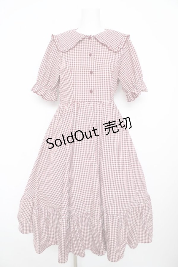 画像1: m petit by misako / AM*ギンガムCHKワンピース M 中赤 Y-26-02-17-166-LO-OP-SZ-ZY (1)