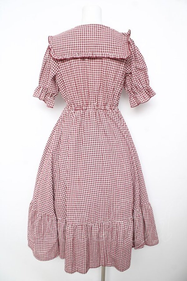 画像2: m petit by misako / AM*ギンガムCHKワンピース M 中赤 Y-26-02-17-166-LO-OP-SZ-ZY (2)