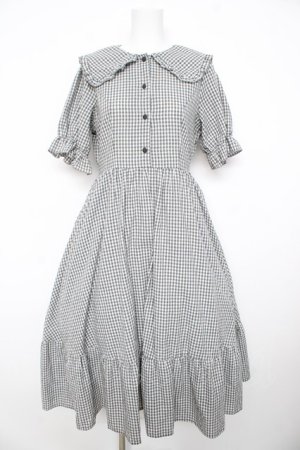画像: m petit by misako / AM*ギンガムCHKワンピース M 中灰 Y-26-02-17-167-LO-OP-SZ-ZY