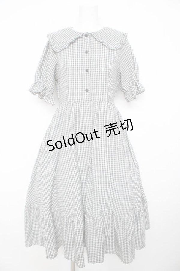 画像1: m petit by misako / AM*ギンガムCHKワンピース M 中灰 Y-26-02-17-167-LO-OP-SZ-ZY (1)