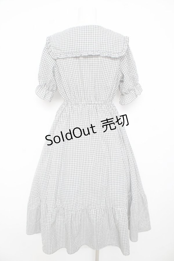 画像2: m petit by misako / AM*ギンガムCHKワンピース M 中灰 Y-26-02-17-167-LO-OP-SZ-ZY (2)