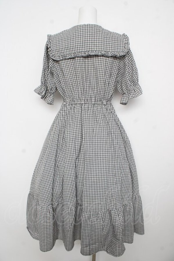 画像2: m petit by misako / AM*ギンガムCHKワンピース M 中灰 Y-26-02-17-168-LO-OP-SZ-ZY (2)