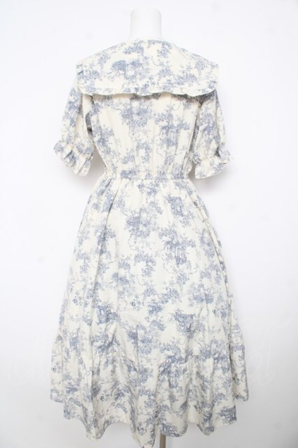 画像2: m petit by misako / トワルドジュイワンピース M 淡青 Y-26-02-17-170-LO-OP-SZ-ZY (2)