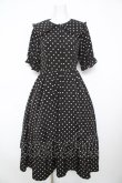 画像1: m petit by misako / 梨地水玉半袖ワンピース Ｍ 中黒 Y-26-02-17-171-LO-OP-SZ-ZY (1)