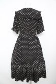 画像2: m petit by misako / 梨地水玉半袖ワンピース Ｍ 中黒 Y-26-02-17-171-LO-OP-SZ-ZY (2)