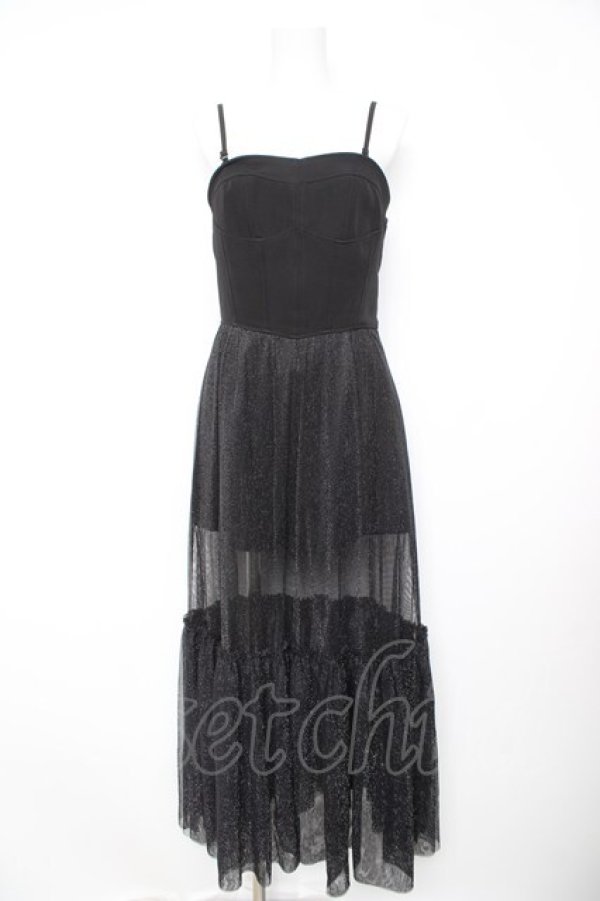 画像1: LVEU. / Corset tulle one piece F ブラック Y-26-02-17-174-GO-OP-SZ-ZY (1)