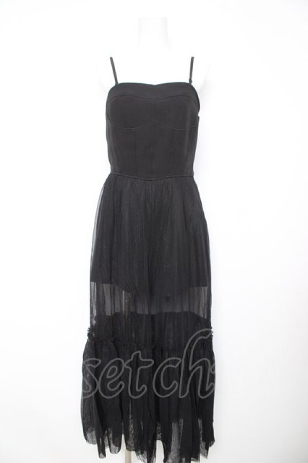 画像1: LVEU. / Corset tulle one piece F ブラック Y-26-02-17-175-GO-OP-SZ-ZY (1)