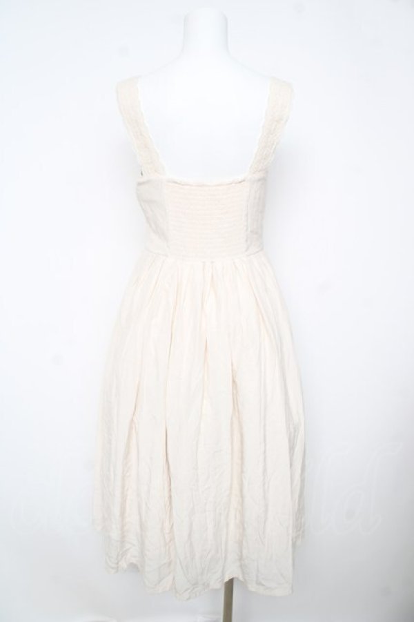 画像2: an another angelus / フロントローズ刺繍ジャンパースカート F アイボリー Y-26-02-17-177-CA-OP-SZ-ZY (2)