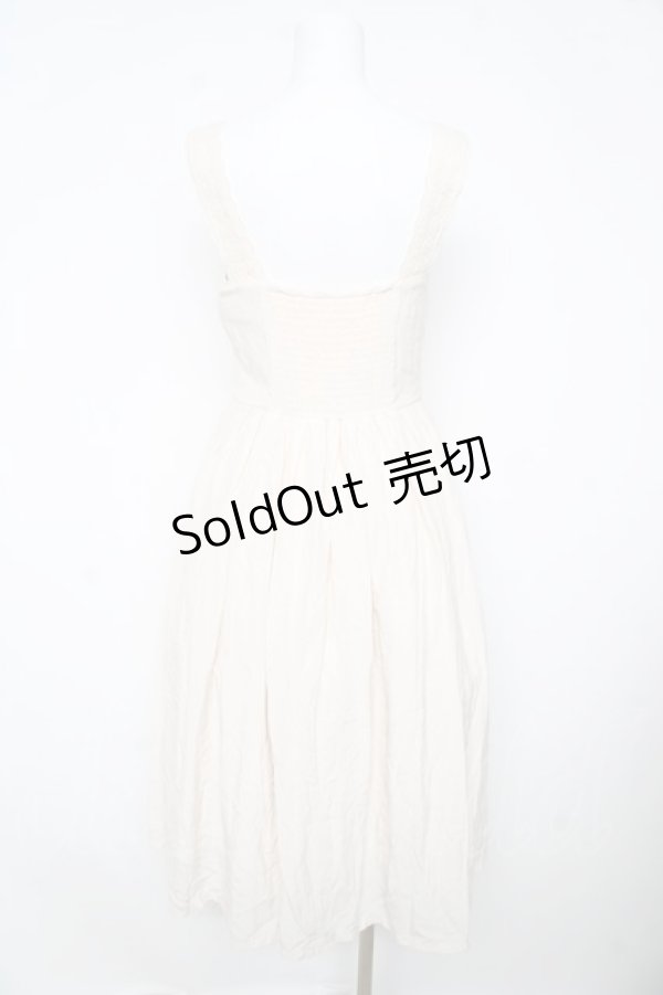 画像2: an another angelus / フロントローズ刺繍ジャンパースカート F アイボリー Y-26-02-17-177-CA-OP-SZ-ZY (2)