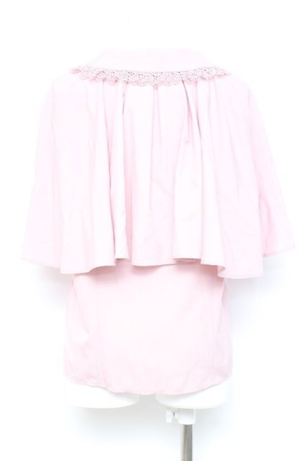 画像2: axes femme / ケープ風ブラウス M ピンク Y-26-02-17-014-AX-BL-SZ-ZY (2)