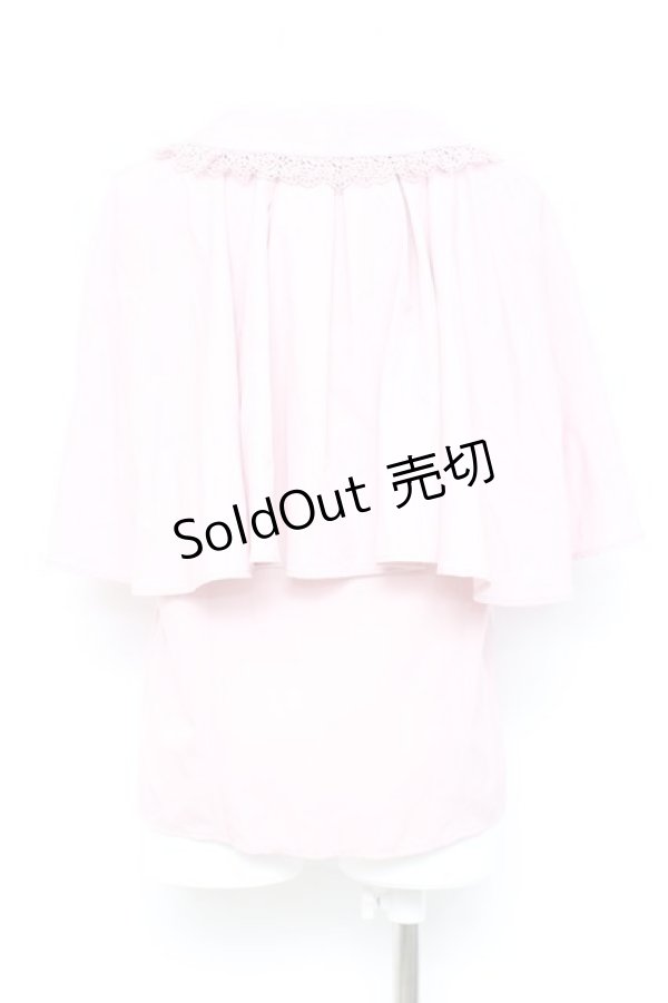 画像2: axes femme / ケープ風ブラウス M ピンク Y-26-02-17-014-AX-BL-SZ-ZS (2)