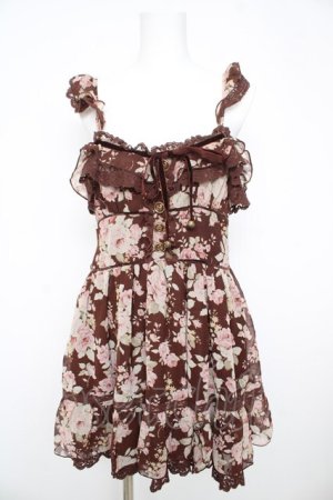 画像: LIZ LISA / ローズシフォンキャミワンピース 0 ブラウン Y-26-02-17-178-LO-OP-SZ-ZY