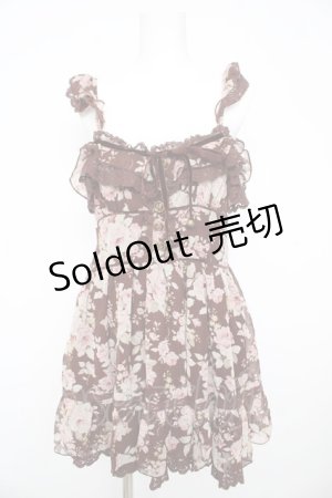 画像: LIZ LISA / ローズシフォンキャミワンピース 0 ブラウン Y-26-02-17-178-LO-OP-SZ-ZY