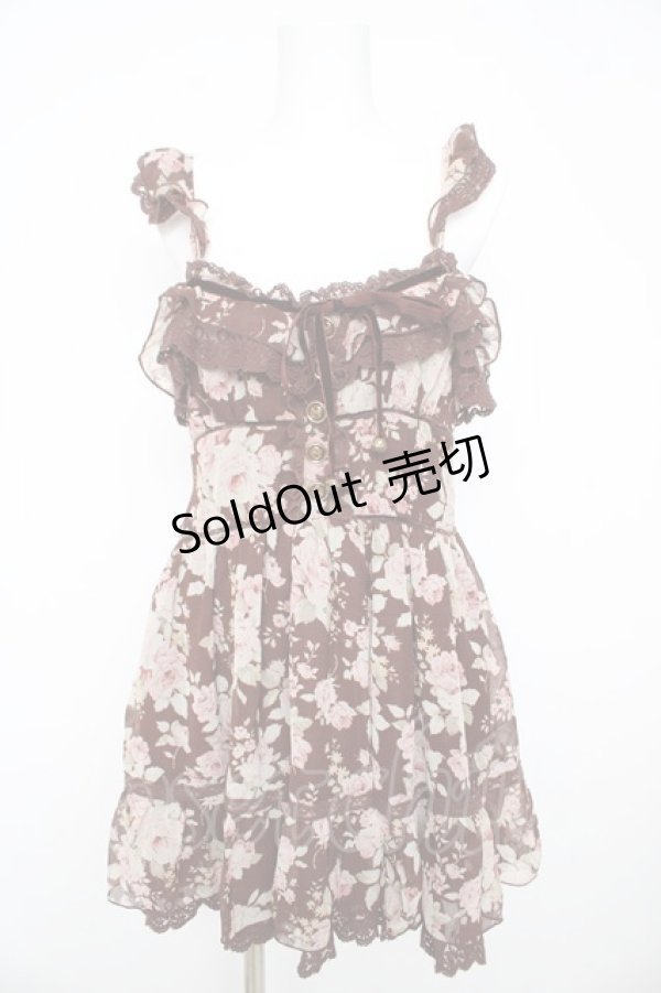 画像1: LIZ LISA / ローズシフォンキャミワンピース 0 ブラウン Y-26-02-17-178-LO-OP-SZ-ZY (1)