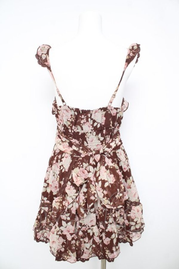 画像2: LIZ LISA / ローズシフォンキャミワンピース 0 ブラウン Y-26-02-17-178-LO-OP-SZ-ZY (2)