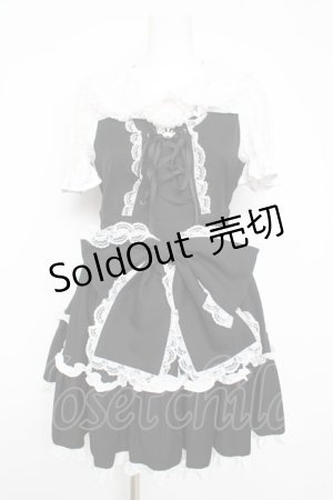 画像: Ank Rouge / プリンセスおりぼんワンピース M 黒 Y-26-02-17-179-CA-OP-SZ-ZY