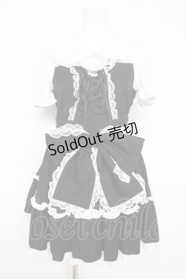 画像1: Ank Rouge / プリンセスおりぼんワンピース M 黒 Y-26-02-17-179-CA-OP-SZ-ZY (1)