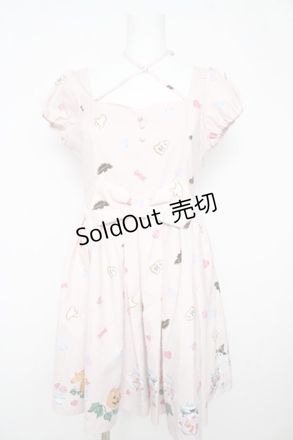 画像1: Ank Rouge / ハロウィン柄ワンピース M ピンク Y-26-02-17-181-CA-OP-SZ-ZY (1)