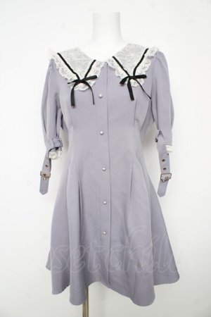 画像: Rojita / レース衿Wリボンワンピース M サックス Y-26-02-17-182-LO-OP-SZ-ZY