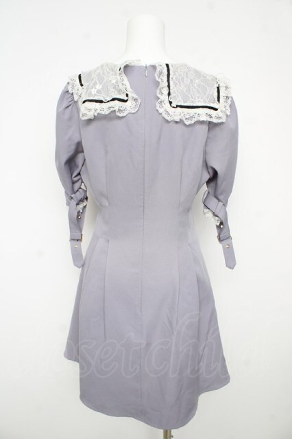 画像2: Rojita / レース衿Wリボンワンピース M サックス Y-26-02-17-182-LO-OP-SZ-ZY (2)