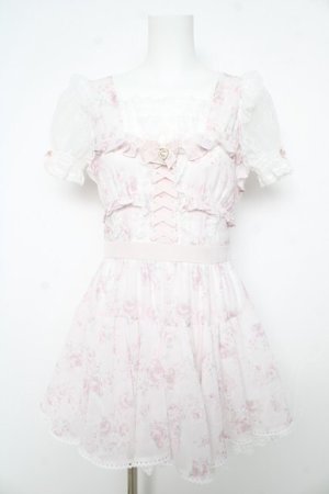 画像: LIZ LISA / ローズリボンシフォンワンピース 0 ピンク Y-26-02-17-184-LO-OP-SZ-ZY