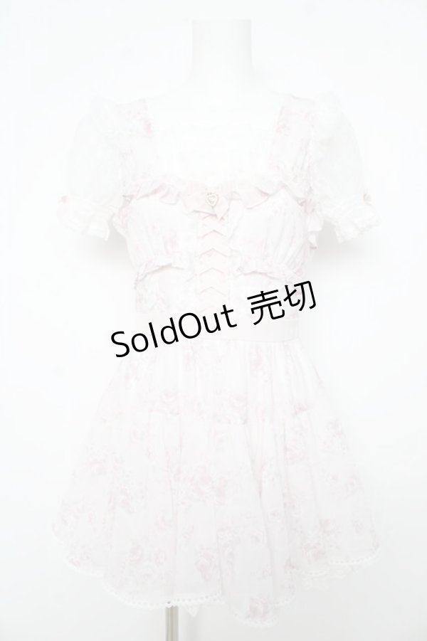 画像1: LIZ LISA / ローズリボンシフォンワンピース 0 ピンク Y-26-02-17-184-LO-OP-SZ-ZY (1)