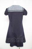 画像2: Secret Honey / ギンガムセーラーカットワンピース 2 ネイビー Y-26-02-17-189-CA-OP-SZ-ZY (2)