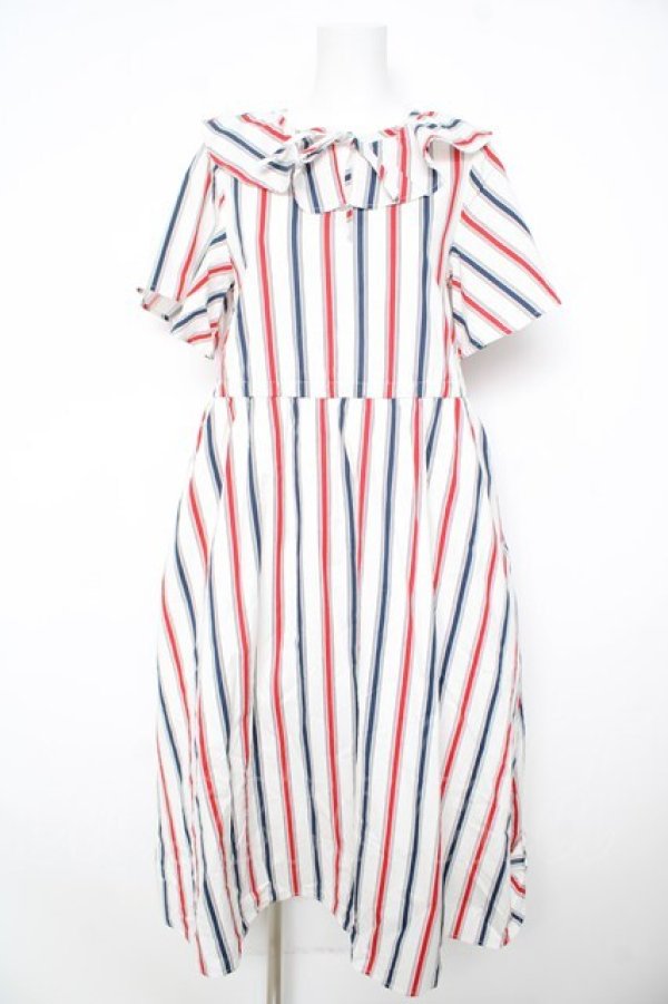 画像1: LEBECCA boutique / 海辺の街角ワンピース M 白 Y-26-02-17-190-EL-OP-SZ-ZY (1)