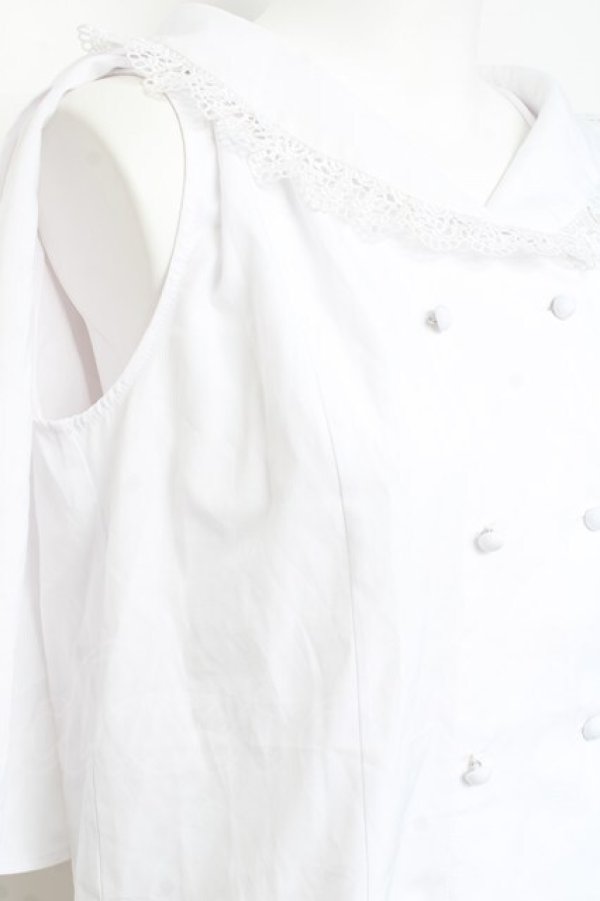 画像3: axes femme / ケープ風ブラウス M 白 Y-26-02-17-015-AX-BL-SZ-ZY (3)