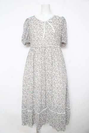 画像: evelyn / フラワーロングパフ袖ワンピース F オフホワイト Y-26-02-17-195-LO-OP-SZ-ZY