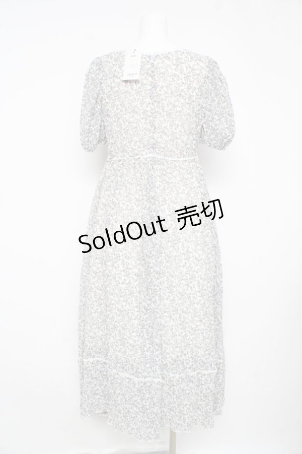 画像2: evelyn / フラワーロングパフ袖ワンピース F オフホワイト Y-26-02-17-195-LO-OP-SZ-ZY (2)
