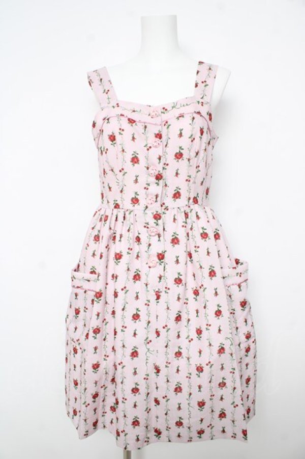 画像1: MILK / ローズガーランドドレス F ベビーピンクフラワー Y-26-02-17-198-ML-OP-SZ-ZY (1)