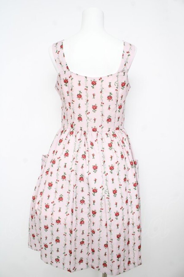 画像2: MILK / ローズガーランドドレス F ベビーピンクフラワー Y-26-02-17-198-ML-OP-SZ-ZY (2)