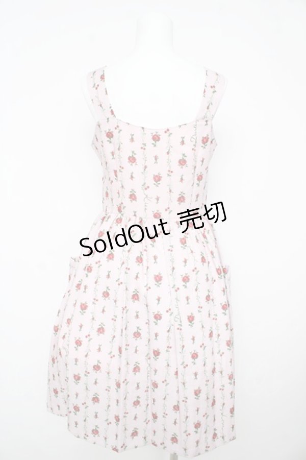 画像2: MILK / ローズガーランドドレス F ベビーピンクフラワー Y-26-02-17-198-ML-OP-SZ-ZY (2)