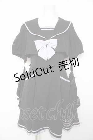 画像: Amavel / CYBER CATS セーラーワンピース F ブラック Y-26-02-17-200-CA-OP-SZ-ZY