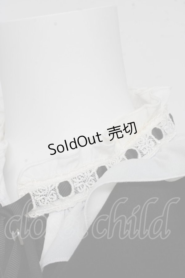 画像3: Secret Honey / ハシゴレーススタンドカラーラッフルセットアップ 2 ブラック×ホワイト Y-26-02-17-201-CA-OP-SZ-ZY (3)