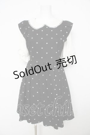 画像: mille fille closet by LODISPOTTO / Heart Dollyワンピース M ブラック Y-26-02-17-202-LO-OP-SZ-ZS