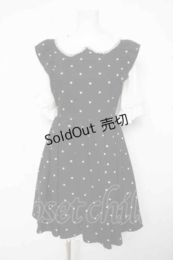 画像1: mille fille closet by LODISPOTTO / Heart Dollyワンピース M ブラック Y-26-02-17-202-LO-OP-SZ-ZS (1)