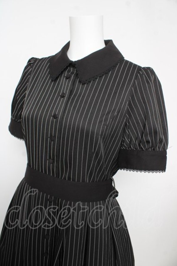 画像3: Sheglit / ストライプタックワンピース  黒 Y-26-02-17-204-EL-OP-SZ-ZY (3)