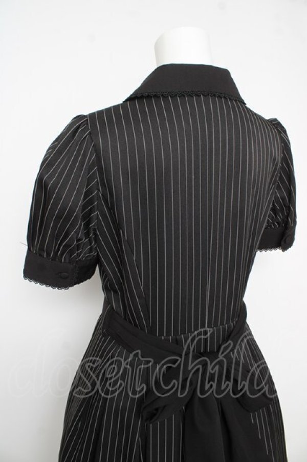 画像4: Sheglit / ストライプタックワンピース  黒 Y-26-02-17-204-EL-OP-SZ-ZY (4)