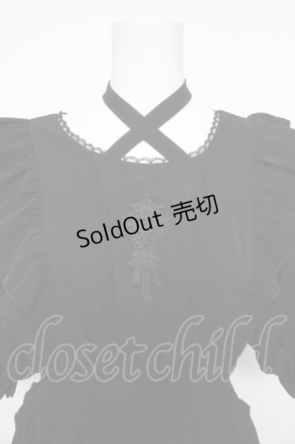 画像3: Amavel / Feminine Bouquetロングワンピース  黒 Y-26-02-17-205-CA-OP-SZ-ZY (3)