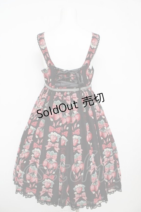 画像2: Angelic Pretty / Strawberry Dollジャンパースカート  黒 Y-26-02-17-208-AP-OP-SZ-ZY (2)